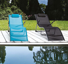 CHAISE LONGUE CON BRACCIOLI SCOTT NERO