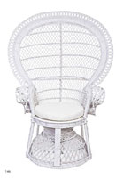 POLTRONA CON CUSCINO PAVONE BIANCO