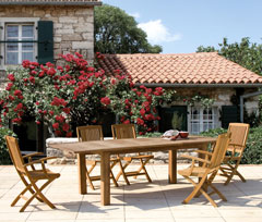 TAVOLO TEAK BRISTOL CON ESTENSIONE