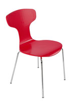SEDIA LYON ROSSO 44X51X82H