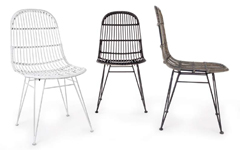 SEDIA MARYANN RATTAN BIANCO