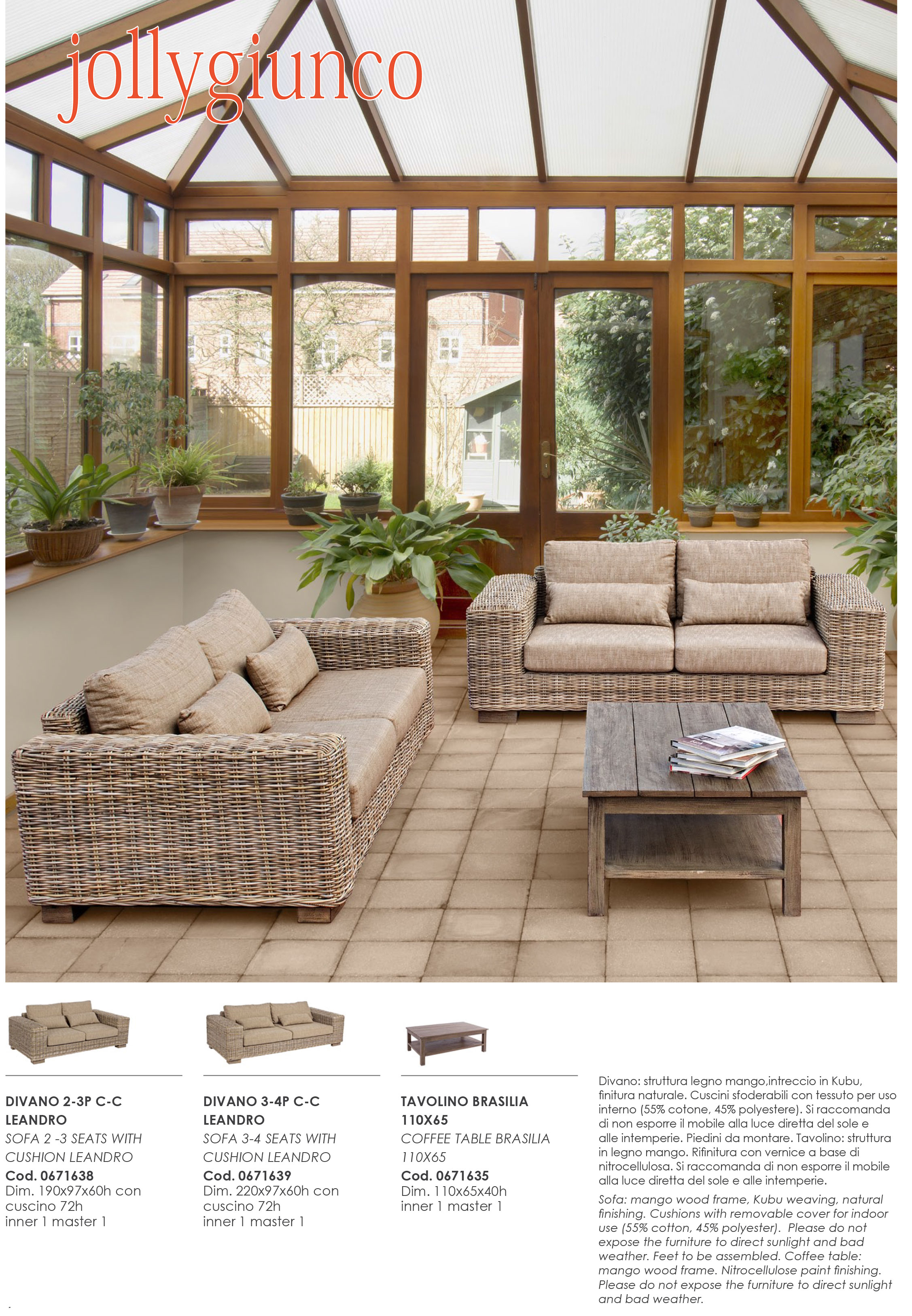 Salotti in rattan naturale e legno intrecciato. 3p arredamenti catalogo