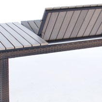 TAVOLO CLIFF C/E. 180/240X100 COFFE