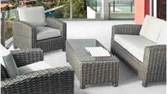 POLTRONA CON CUSCINI LESLY GRIGIO