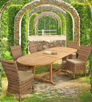 TAVOLO ALLUNG TEAK OV