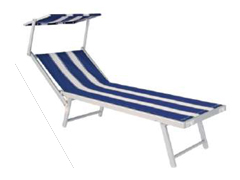 LETTINO MARE ALU-TEX RIGHE BLU