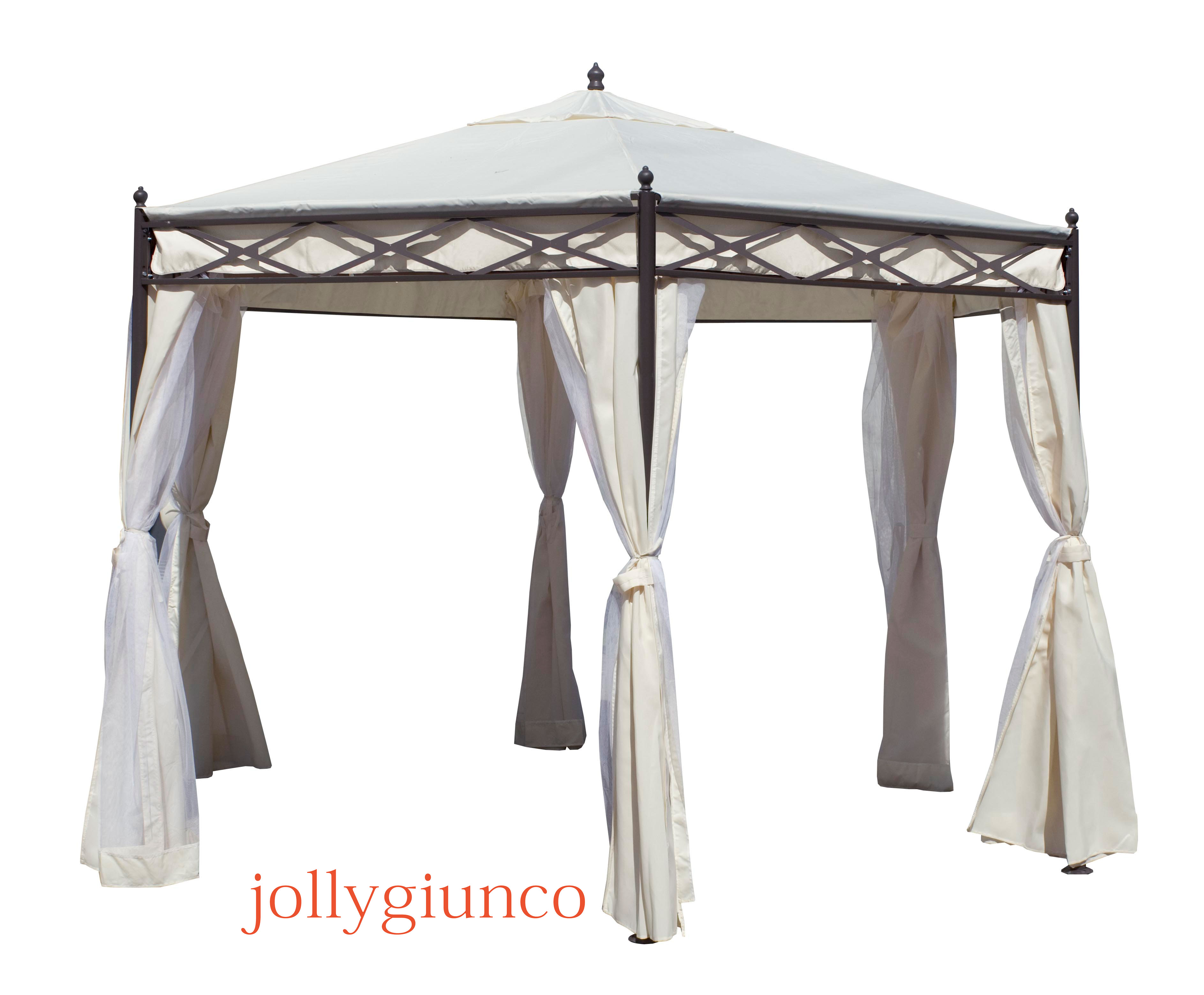 Gazebo per giardino di varie dimensioni. Coperture in tela per esterni