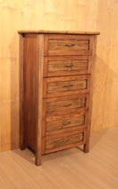cassettiera in legno con 6 cassetti