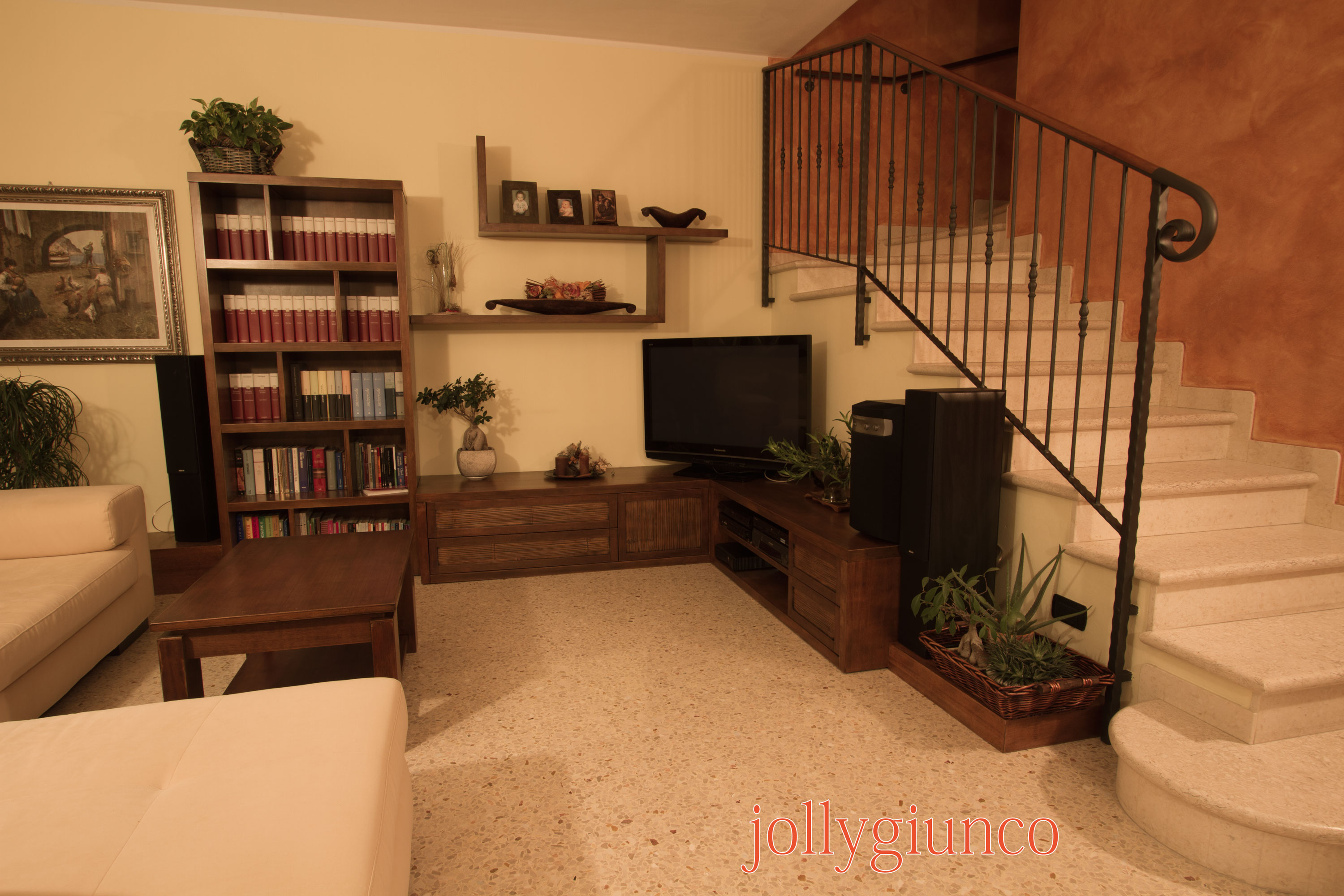 Pareti soggiorno in legno: soggiorno moderno flux. parete ...