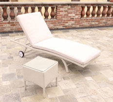LETTINO LANDO' BIANCO POLYRATTAN