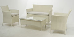 SALOTTO ELLIOT BIANCO RATTAN