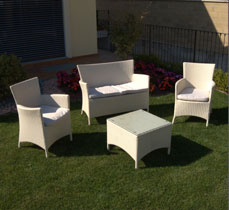 Salotto Elliot Bianco 4 pezzi