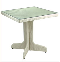 TAVOLO POLYRATTAN BISTRO BIANCO