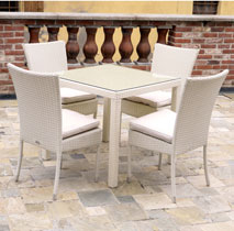 TAVOLO POLYRATTAN FRIULI BIANCO