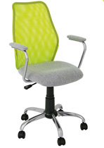 SEDIA CON BRACIOLI PLAY LIME-ARGENTO