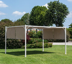 GAZEBO SLIDE BIANCO-TORTORA 