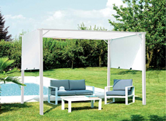 Pergola con tetto scorrevole