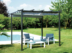 Pergola con tetto scorrevole