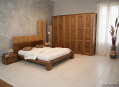 Letto in crash bambù e legno massiccio