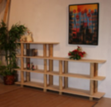 libreria 3 piani in bamboo modulare