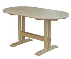 Tavolo ovale tutto in legno