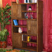 librerie in ferro e rattan