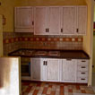 cucina bianca e legno etnica