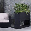 fioriera finto rattan