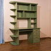 libreria con scrittoio per spazi piccoli