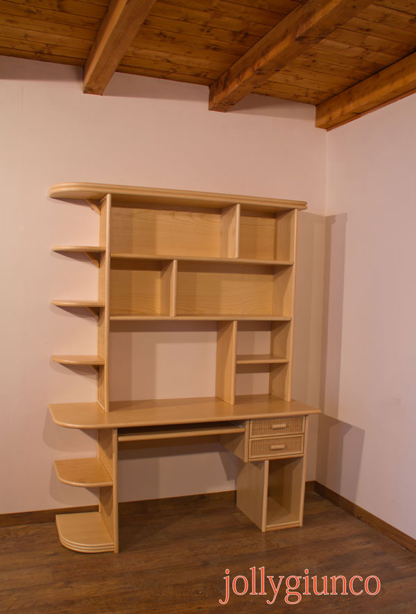 Scrivania in rattan a 2 cassetti 