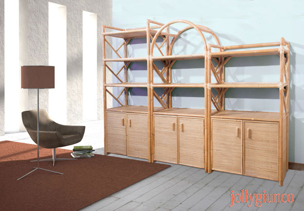 Libreria in vimini o rattan