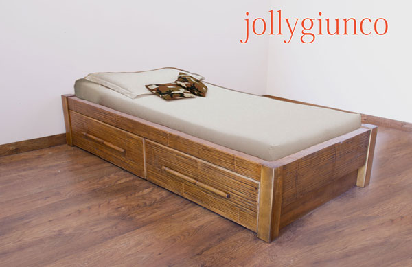 letto singolo con cassetti