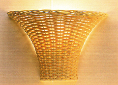 Applique da muro in midollino piatto