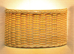 Applique da muro in midollino piatto