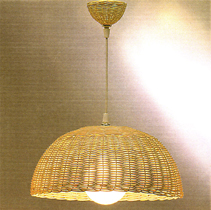Lampadario in midollino