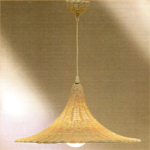 Lampadario in midollino