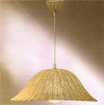Lampadario in midollino