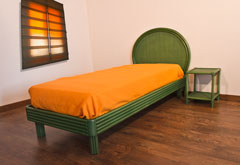 Letto singolo in rattan impero 1 piazza 