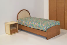 Letto singolo 1 piazza colore Cognac