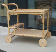 Carrello in giunco porta vivande